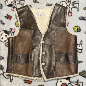 Kids Genuine leather vest